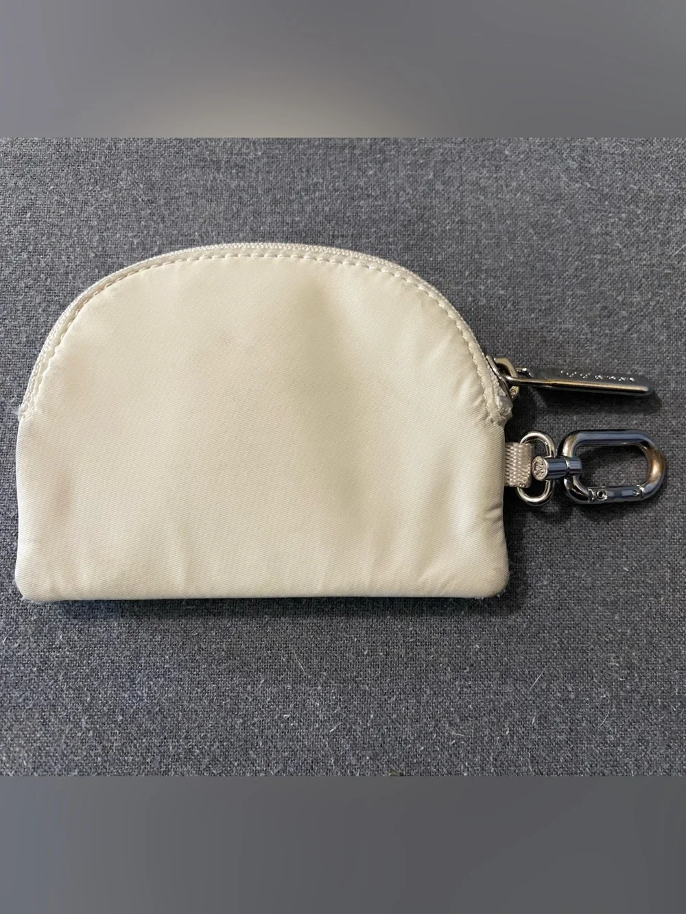 lululemon athletica Cream Mini Zip Pouch with Clip